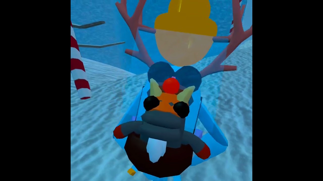 Playing freeze  tag in penguin paradise 