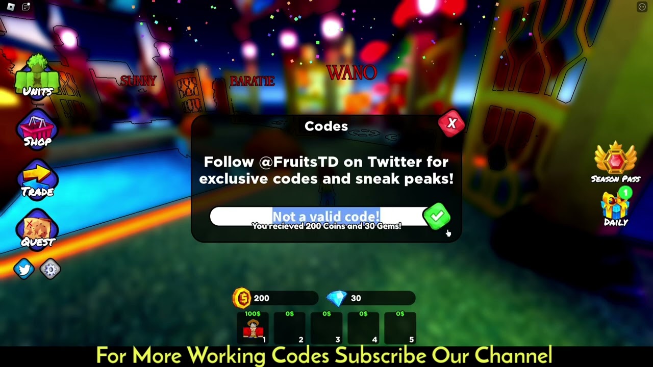 Roblox Fruit Warriors Codes: Set Sail for Adventure - 2023 December-Redeem  Code-LDPlayer