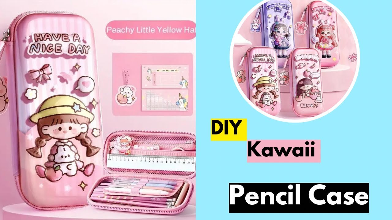 DIY Homemade Cute Pencil Case / how to make paper pencil box / art and