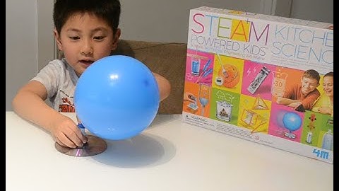 CD Balloon Hovercraft Experiment. Science Projects for Children and Kids.