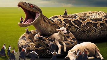 Heroic Animal Rescue | Brave Farmer Saves a Sheep From a Giant Python Attack in the Field