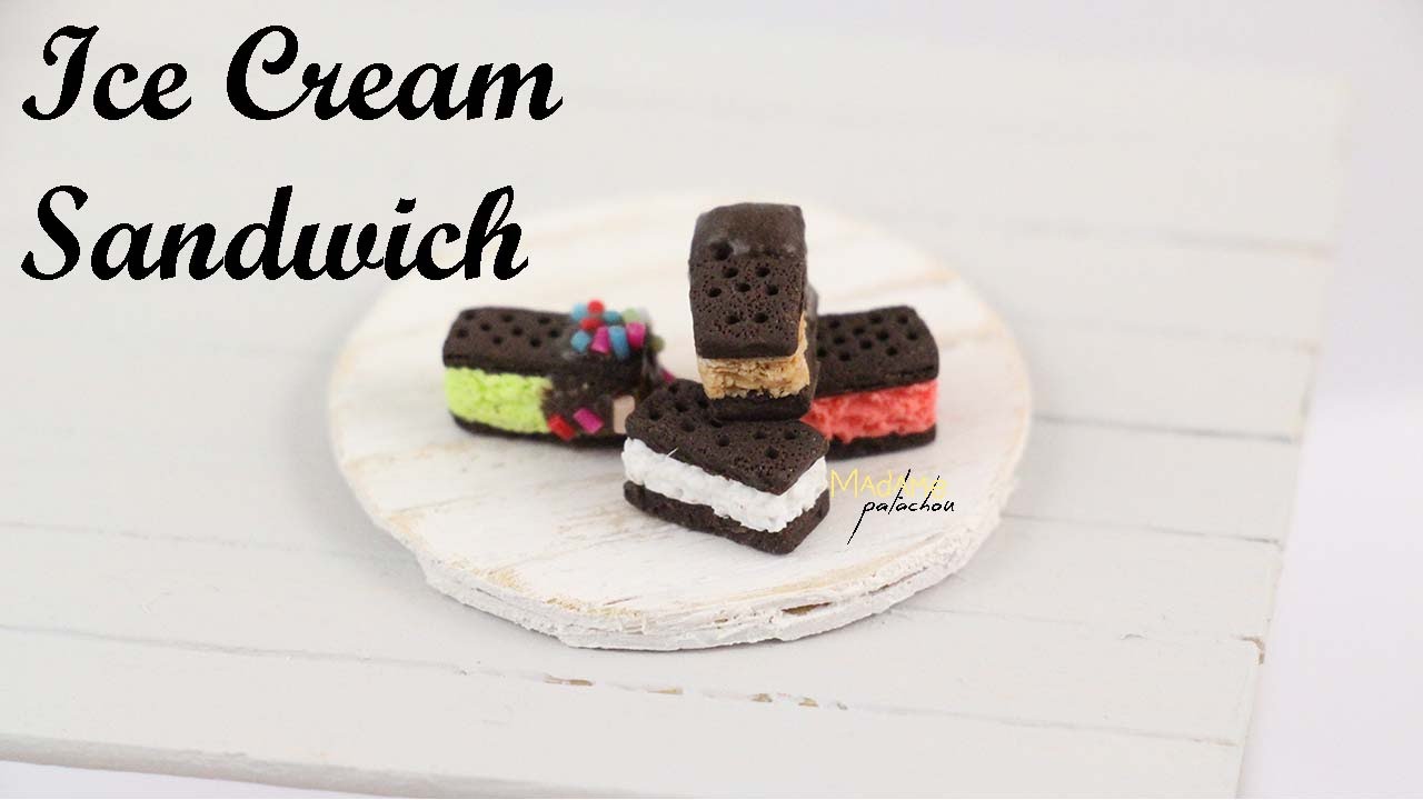 Ice Cream Sandwich (Tuto Fimo) - YouTube