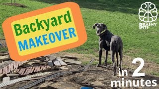 DIY Backyard Renovation! From an Ugly, Falling apart HUGE DECK, to.....?