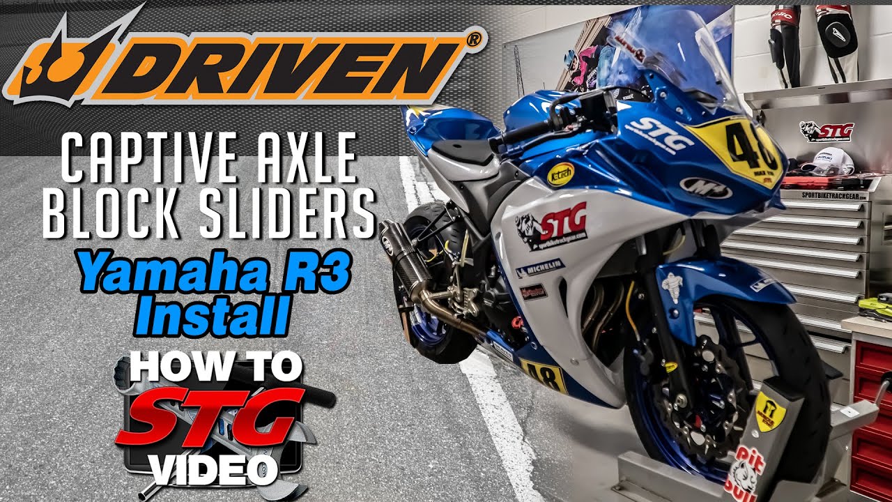 Driven Racing CAPTIVE AXLE BLOCK SLIDERS Yamaha R3