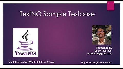 How to create Sample TestNG TestCase using Selenium?