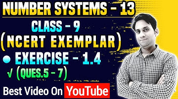 number system class 9 ncert exemplar | class 9 ncert exemplar maths | number sytems exemplar ex-1.4