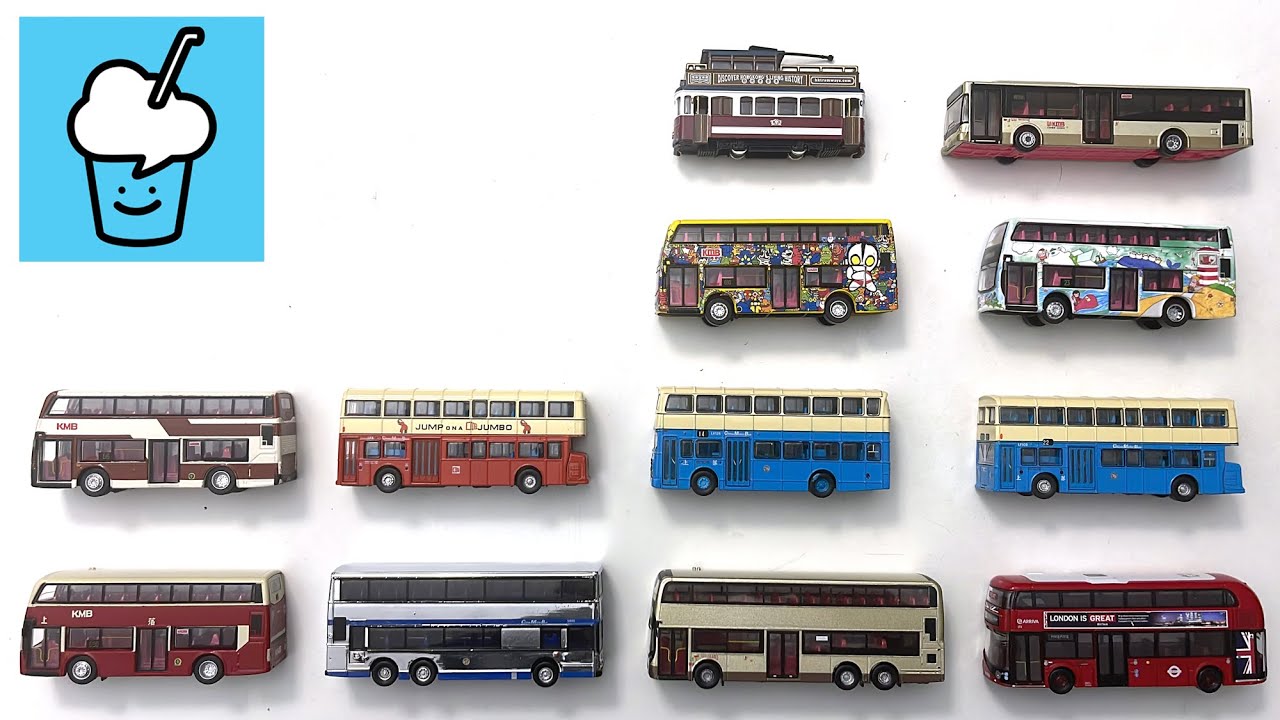 Tiny double decker bus collection - YouTube