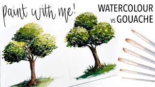 Paint With Me! Watercolour VS Gouache