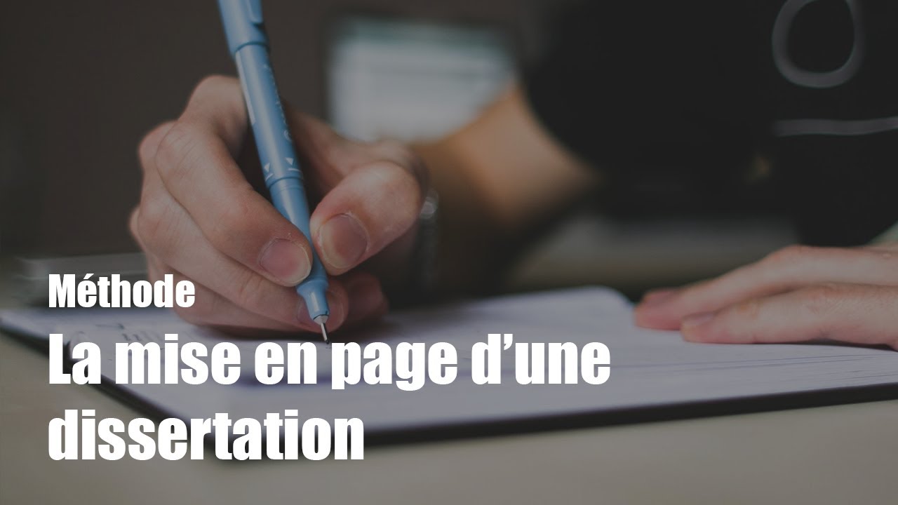 Philosophie - Méthode de la mise en page d'une dissertation en