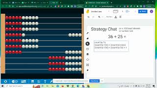 Addition Strategy Chat with 100 Bead Rekenrek
