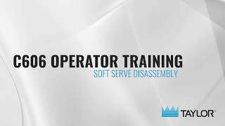 Model C606: Soft Serve Disassembly