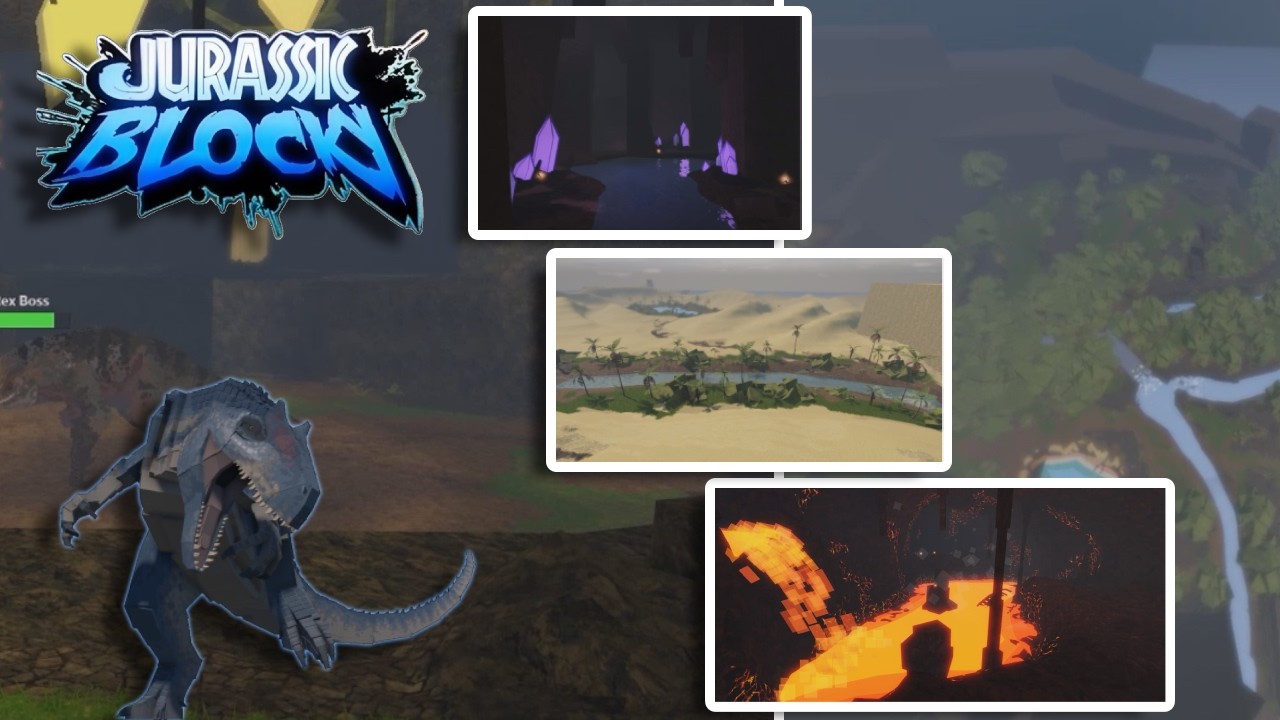 NEW MAP JURASSIC BLOCKY UPDATE - FULL MAP SHOWCASE + NEW EASTER EGGS, DREX ARENA AND SECRET MAP???