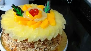 #cakedecorating  تزيين #الكيك# تورتة##لابوار  الكريمة والفواكه  بمنتهى السهولة فى البيت للمبتدئين