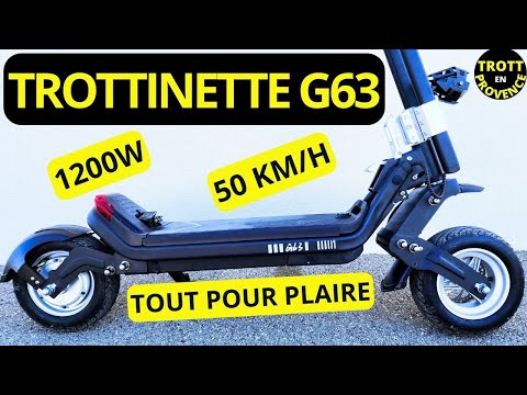 TROTTINETTE G63 : 50 KM/H 1200W (ELLE A TOUT POUR PLAIRE) 