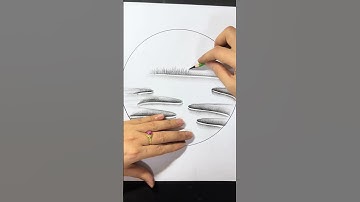 Easy landscape drawing technique 🤔😱 Very Easy Circle Scenery Drawing #pencildrawing #scenerydrawing