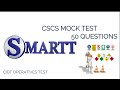10. CSCS test 2022 | CSCS Test Revision 2022 | CSCS Mock Test 2022 of 50 questions