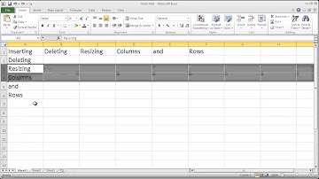 Excel 2010 Tutorial - Inserting Deleting Resizing Rows and Columns