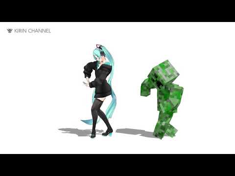 【MMD】[A]ddiction / アディクション 初音ミク＆クリーパー / Hatsune Miku & Creeper