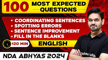 NDA English | Spotting Errors, Sentence Improvement and Fill in the Blanks | NDA Abhyas 2024