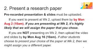 Admin Wk 1 2 Details on assignment 2 4: Clarify Why