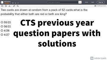 cts previous question papers with solutions || cts previous year question papers
