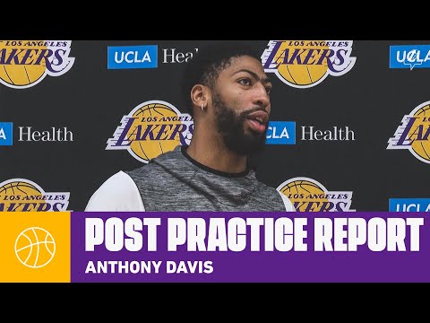 AD on the idea of fan-less games: "Try to make it as normal as we can" | Lakers Practice Report
