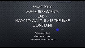 Measurement Lab 7-How to Calculate Time Constant