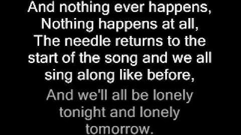 Del Amitri, Nothing ever happens lyrics, In sync with song