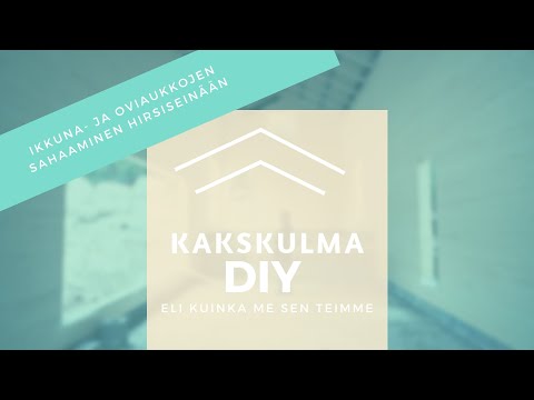 DIY ikkuna-aukkojen sahaus hirsiseinään