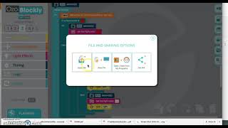 Saving an Ozoblockly Program File