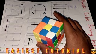 Step by step easiest Cube tutorial for beginners  #rubikscube
