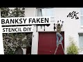 Banksy streetart faken  graffitischablonen selbst machen  niklas schaub