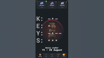 Hamster Kombat: Daily cipher for 19 - 20 August #hamsters #hamsterskombat #cipher #games #code