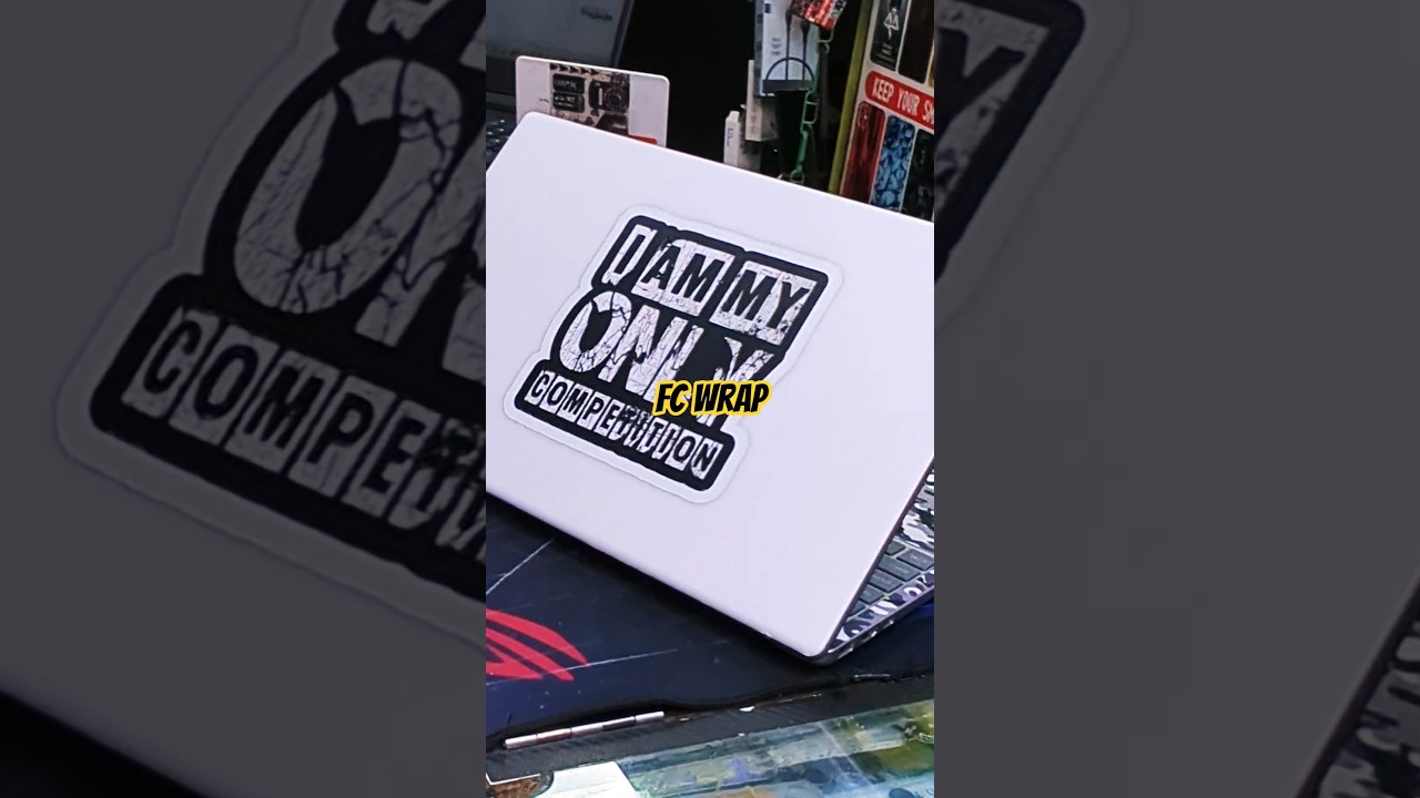 Laptop Wrap Transformation 😍 | Premium Skin Wrapping | Fizza Collections FC