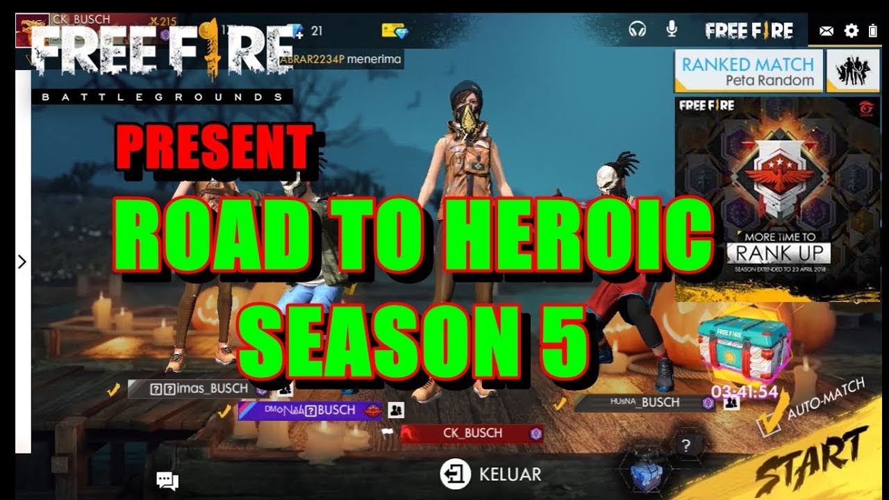 PRESENT !!!! ROAD TO HEROIC SEASON 5 - FREE FIRE INDONESIA