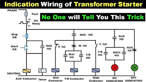 Auto transformer Starter ON OFF indication Lamp Wiring | indication circuit | Electrical Technician