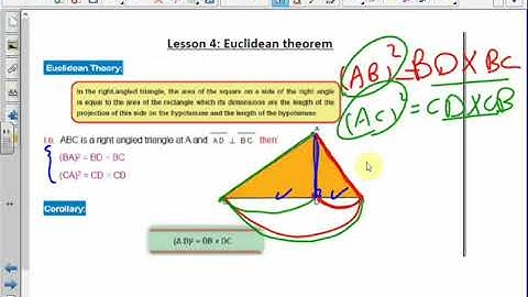 Mat G8 : lesson 4 Unit 5 (Euclidean theorem)