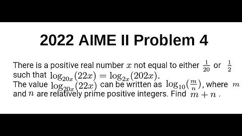 2022 AIME II Problem 4