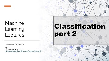 6. Machine Learning Classification Part 2