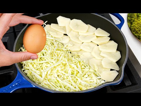 Cabbage with eggs tastes better than meat! Easy, healthy and very delicious recipe!