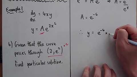 Differential Equations - Separation of Variables Examples
