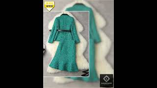 ⚡Buy Elegant Women Plaid Tweed Skirt Suit 2-Piece Set exclusively at LeStyleParfait.com 👈