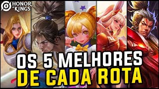 ATUALIZADO] OS 5 MELHORES CAMPEÕES DE CADA ROTA NO HONOR OF KINGS! TIERLIST  NOVEMBRO 2022 