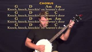 Video thumbnail of "Knocking On Heaven's Door (Bob Dylan) Banjo Cover Lesson with Chords/Lyrics"