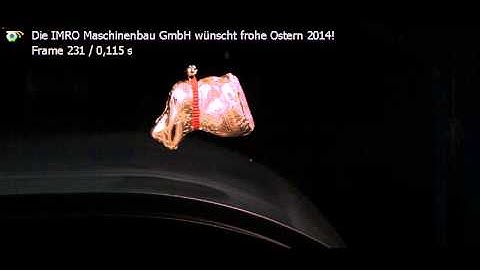 Slow motion Eddy Current Easter bunny