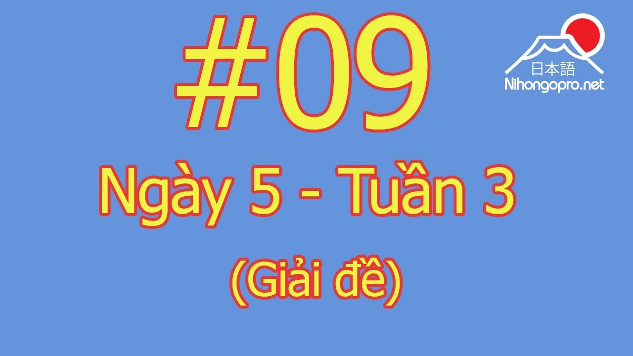 Đọc hiểu N3 - Ngày 5 - Tuần 3 - Somatome (Giải đề)