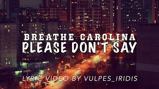 Lyrics: Breathe Carolina - Please Don't Say