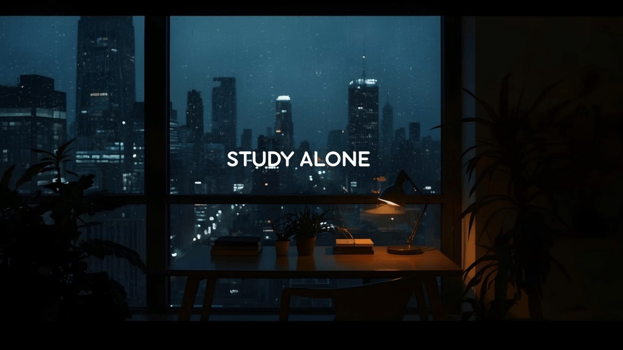 Studying Alone in Tokyo 🌙 Soft Lofi Piano for Quiet Nights