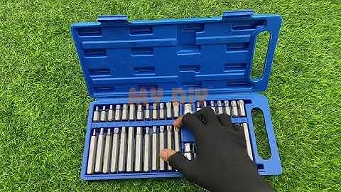 MY DIY 40pcs Star Wrench Set CRV / 40pcs Hex Star Spline Socket Screw Driver Bit Set Drive TORX Bit