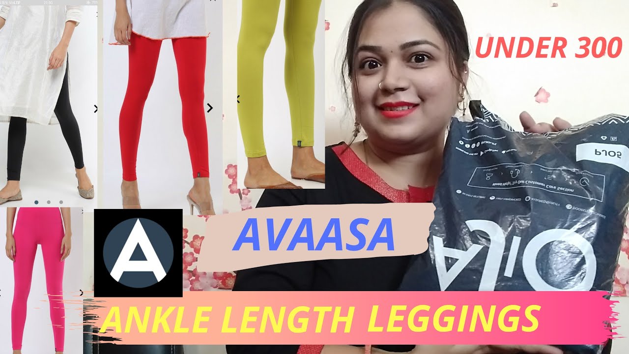 Ajio leggings haul//avaasa mix N' match ankle length leggings